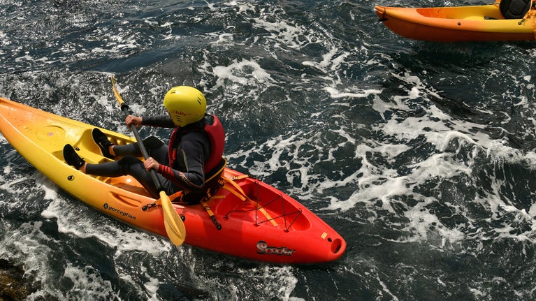Guided kayaking session